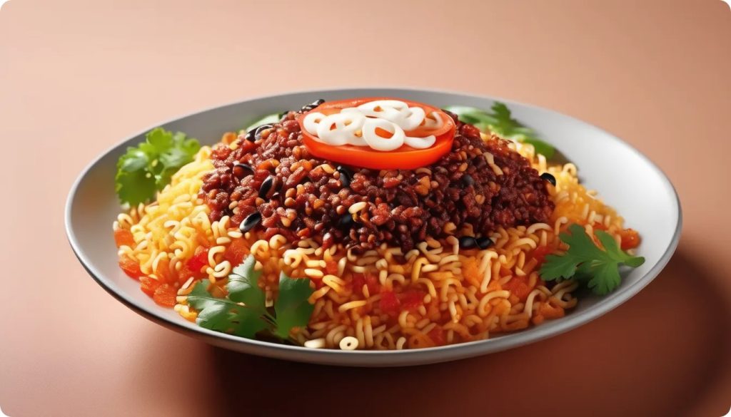 cook koshari food